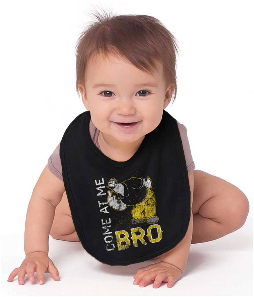 Come At Me Bro Infant Baby Bib-Direct To Garment Print-Brisco Baby