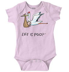 Stork Romper-Direct To Garment Print-Brisco Baby