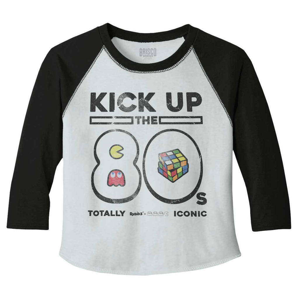 Kick Up The 80s Toddler Baseball-Direct To Garment Print-Brisco Baby