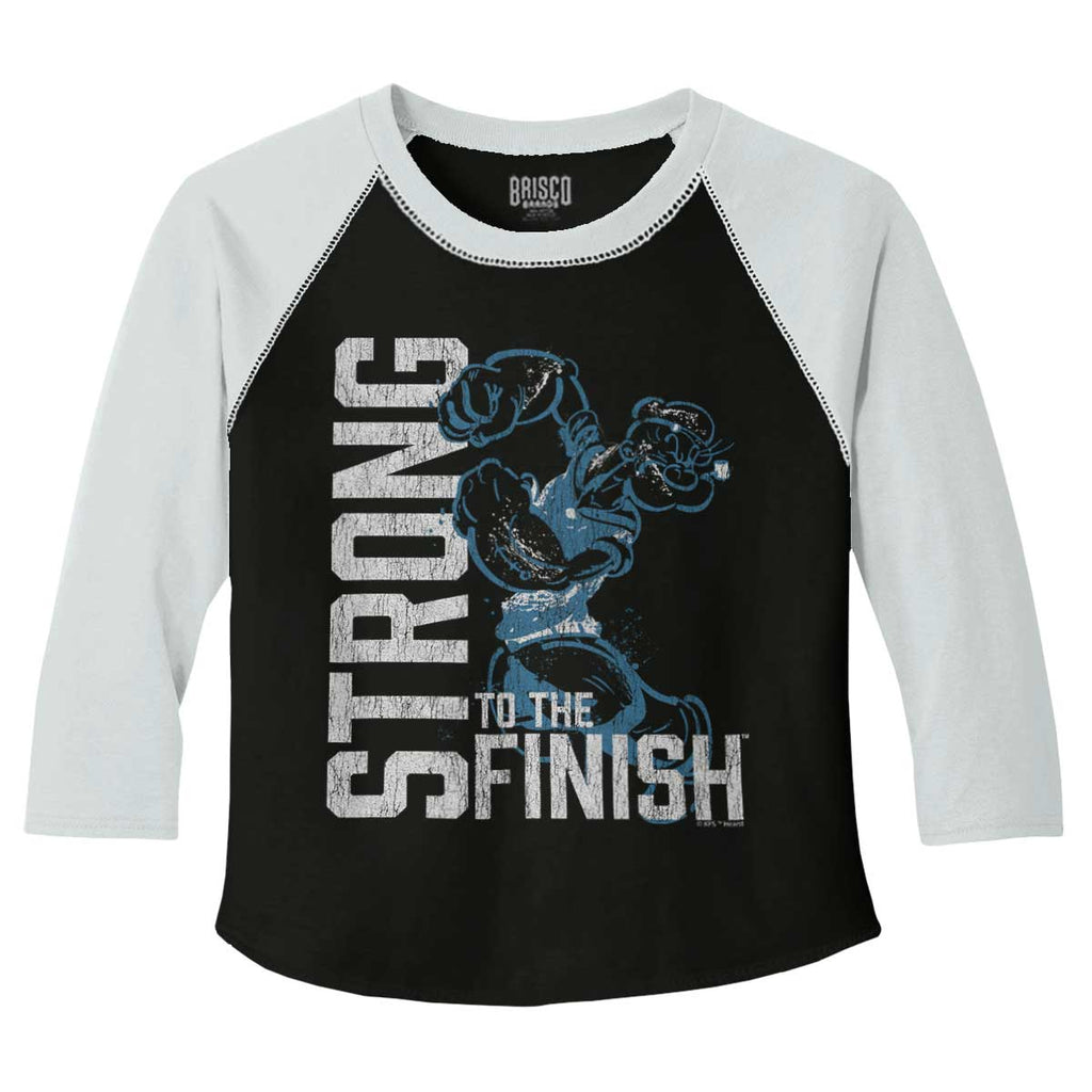 Popeye Muscles Toddler Baseball-Direct To Garment Print-Brisco Baby