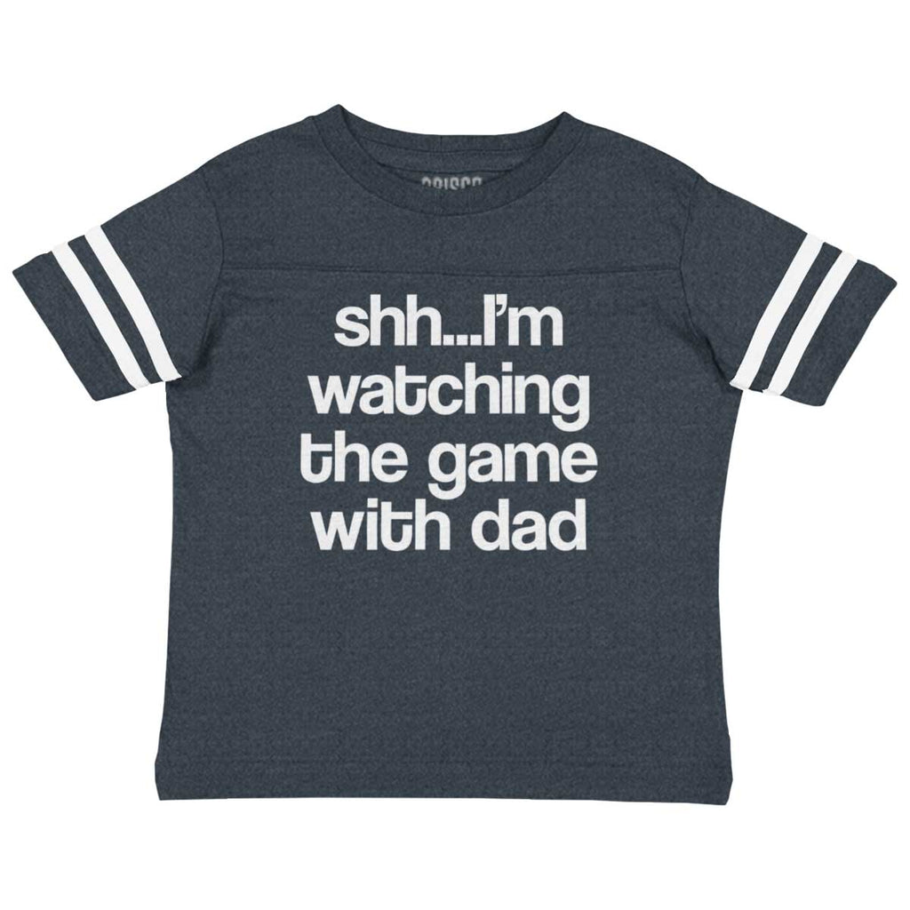 Watching the Game Toddler Football Jersey Tee-Direct To Garment Print-Brisco Baby