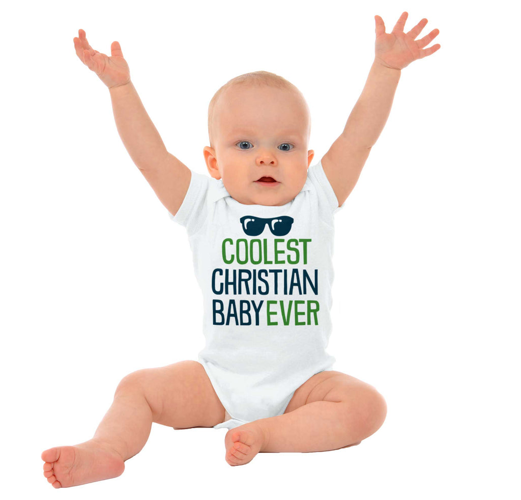 Coolest Christian Baby Romper Bodysuit-Direct To Garment Print-Brisco Baby