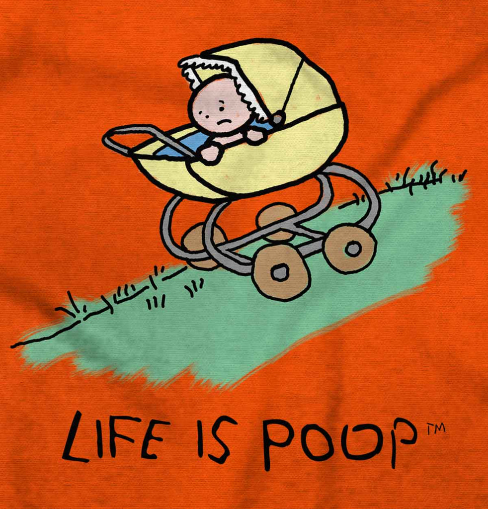 Downhill Stroller Infant Toddler T Shirt-Direct To Garment Print-Brisco Baby