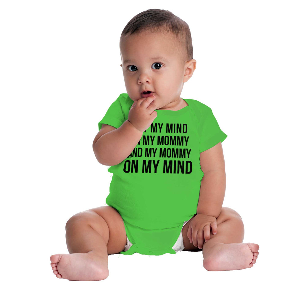 Mind On Mommy Romper Bodysuit-Direct To Garment Print-Brisco Baby