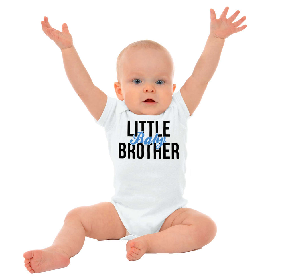 Little Baby Brother Romper Bodysuit-Direct To Garment Print-Brisco Baby