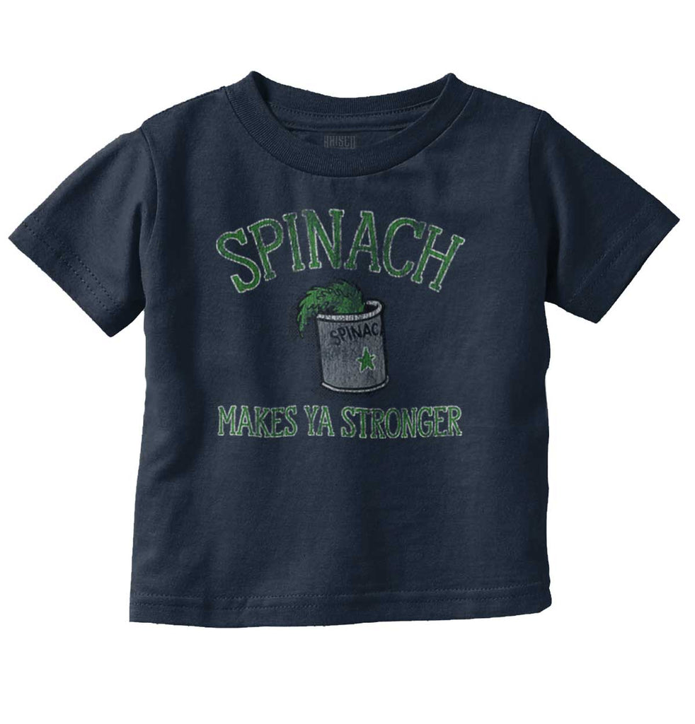 Spinach Strong Infant Toddler T Shirt-Direct To Garment Print-Brisco Baby
