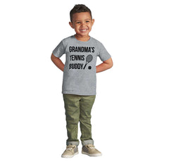 Grandma's Tennis Buddy Infant Toddler T Shirt-Direct To Garment Print-Brisco Baby