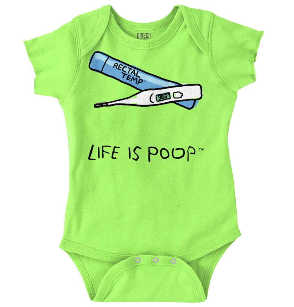 Rectal Thermometer Romper Bodysuit-Direct To Garment Print-Brisco Baby