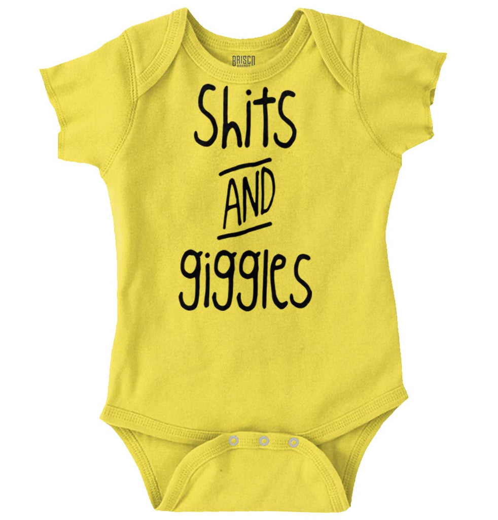 Shits and Giggles Romper Bodysuit-Direct To Garment Print-Brisco Baby