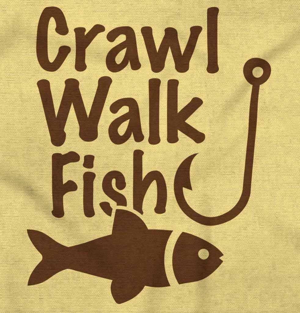 Crawl Walk Fish Infant Toddler T Shirt-Direct To Garment Print-Brisco Baby