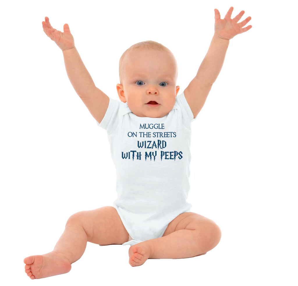 Wizard With My Peeps Romper Bodysuit-Direct To Garment Print-Brisco Baby
