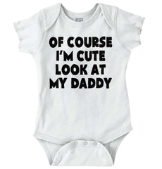 I'm Cute Romper Bodysuit-Direct To Garment Print-Brisco Baby