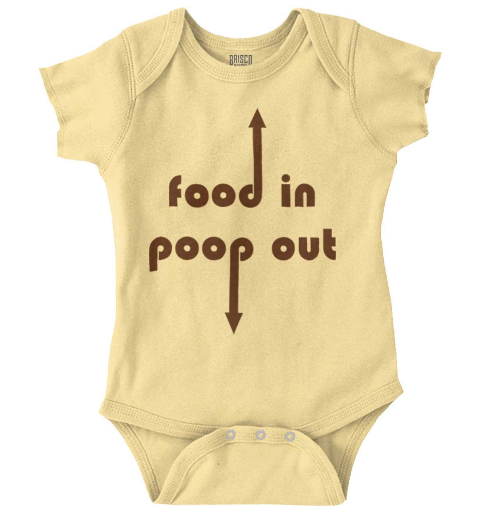 Poop out Romper Bodysuit-Direct To Garment Print-Brisco Baby