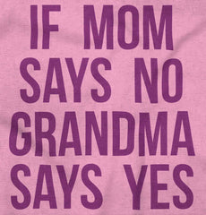 Grandma Says Yes Infant Baby Bib-Direct To Garment Print-Brisco Baby