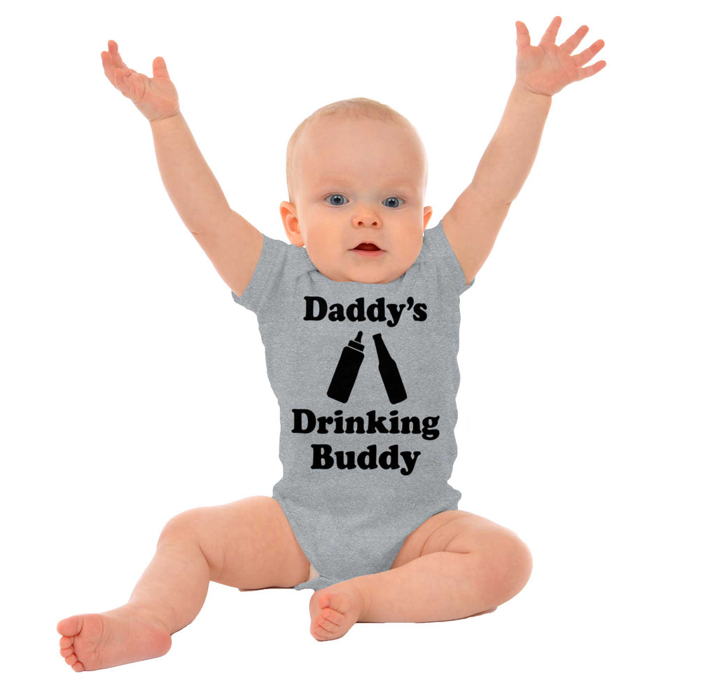 Drinking Buddy Romper Bodysuit-Direct To Garment Print-Brisco Baby