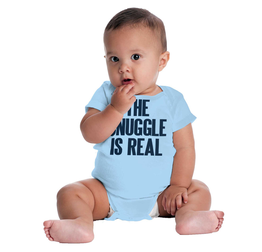 Snuggle Is Real Romper Bodysuit-Direct To Garment Print-Brisco Baby