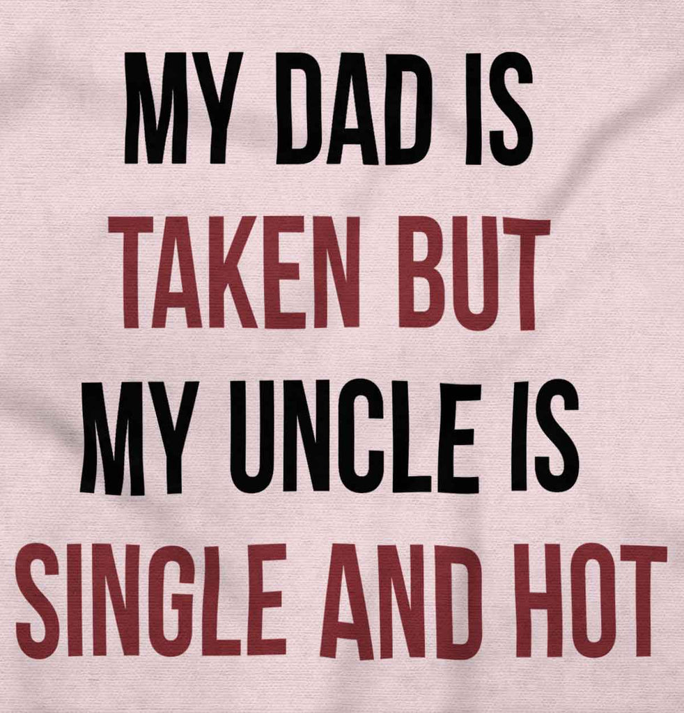 Dad Taken Uncle Sing Toddler Ruffled Trim T-Shirt-Direct To Garment Print-Brisco Baby