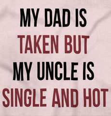 Dad Taken Uncle Sing Toddler Ruffled Trim T-Shirt-Direct To Garment Print-Brisco Baby