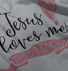 Jesus Christ Loves Me Romper Bodysuit-Direct To Garment Print-Brisco Baby