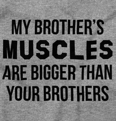 My Brother's Muscles Romper Bodysuit-Direct To Garment Print-Brisco Baby