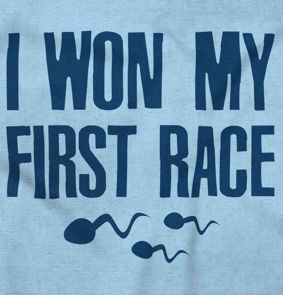 Won The Race Romper Bodysuit-Direct To Garment Print-Brisco Baby