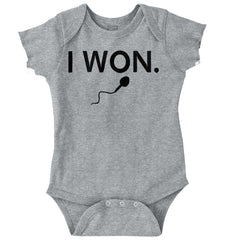 Won The Race Romper Bodysuit-Direct To Garment Print-Brisco Baby