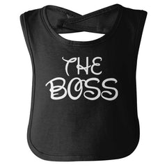The Boss Infant Baby Bib-Direct To Garment Print-Brisco Baby