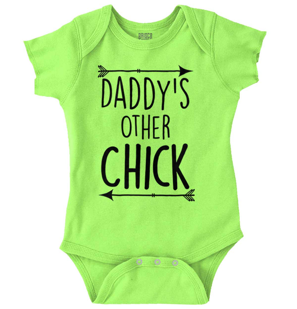 Daddy's Other Chick Romper Bodysuit-Direct To Garment Print-Brisco Baby