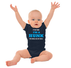 I'm A Hunk Romper Bodysuit-Direct To Garment Print-Brisco Baby