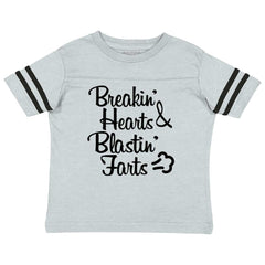 Blastin Farts Toddler Football Jersey Tee-Direct To Garment Print-Brisco Baby