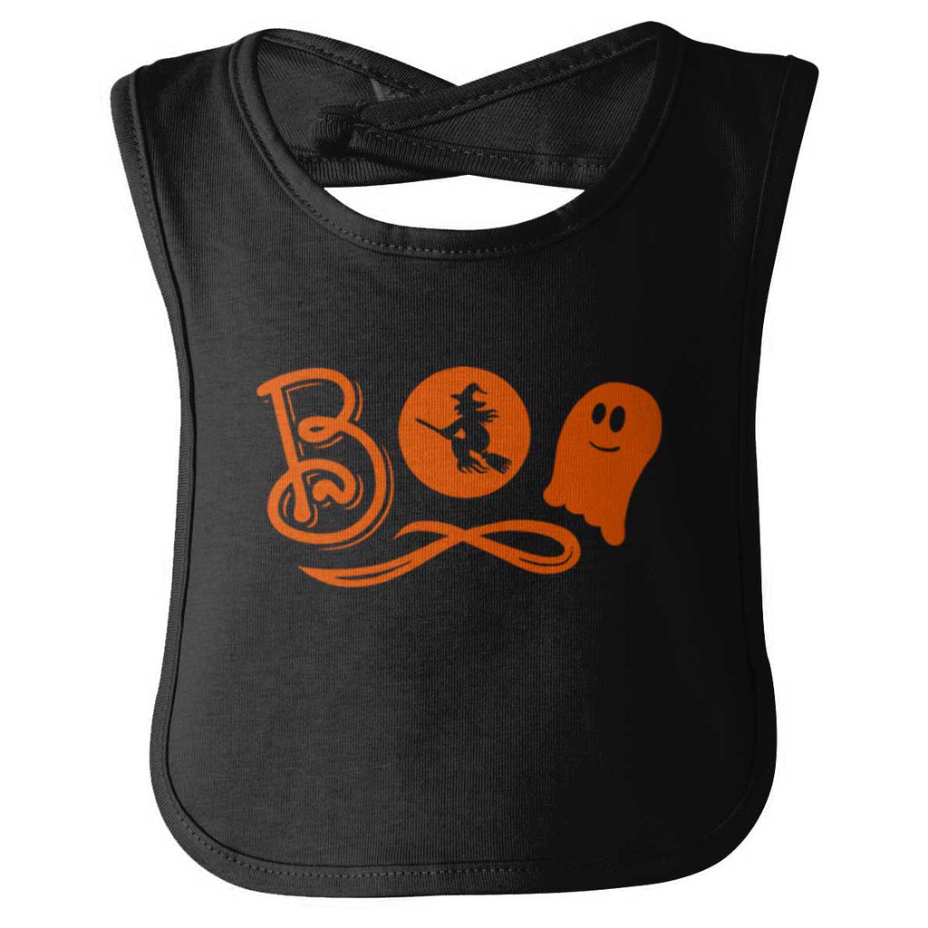 Boo Ghost Infant Baby Bib-Direct To Garment Print-Brisco Baby