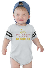 Jealous Of Chosen One Football Romper Bodysuit-Direct To Garment Print-Brisco Baby