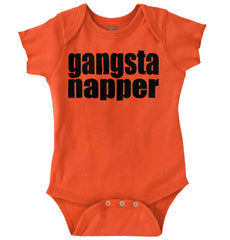 Gangsta Napper Romper Bodysuit-Direct To Garment Print-Brisco Baby