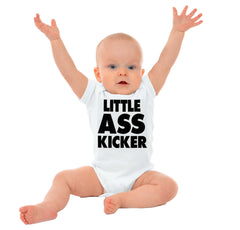 Little Ass Kicker Romper Bodysuit-Direct To Garment Print-Brisco Baby