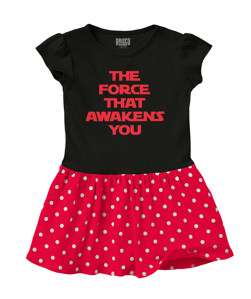Force Awakens You Baby Polka Dot Skirt Dress-Direct To Garment Print-Brisco Baby