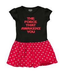 Force Awakens You Baby Polka Dot Skirt Dress-Direct To Garment Print-Brisco Baby