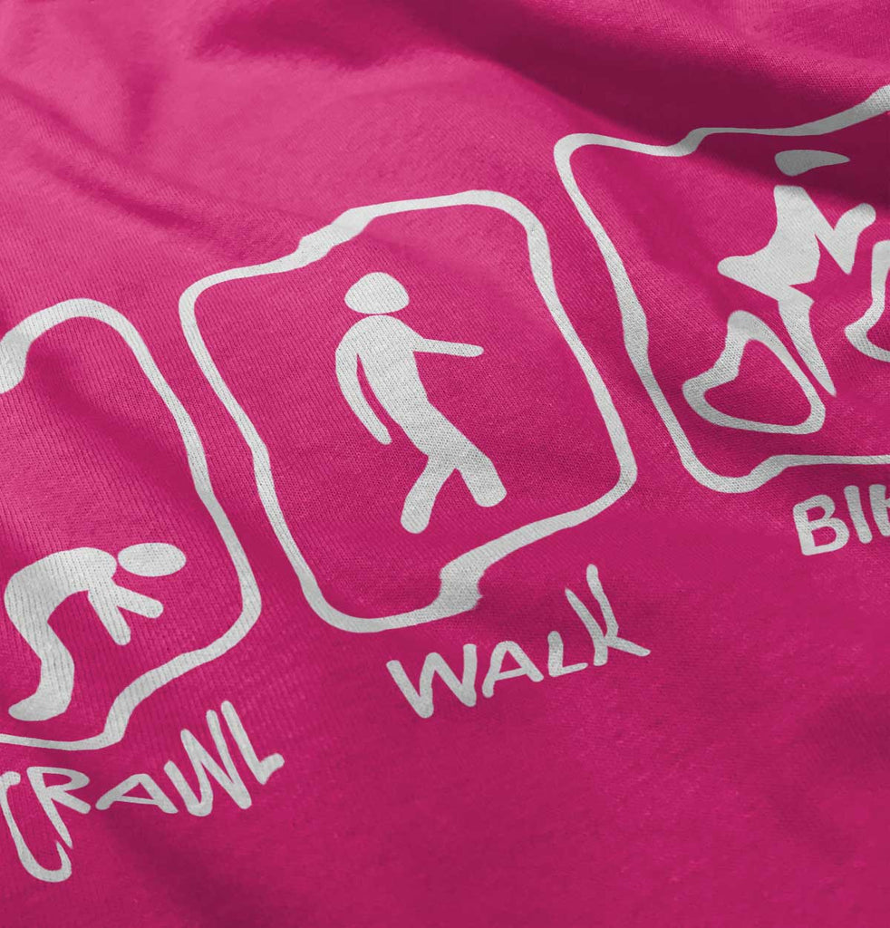 Crawl Walk Bike Solid Baby Pajama Top-Direct To Garment Print-Brisco Baby