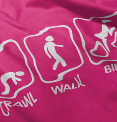 Crawl Walk Bike Solid Baby Pajama Top-Direct To Garment Print-Brisco Baby