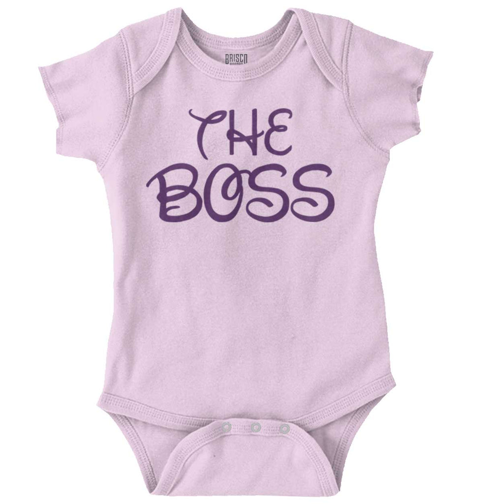 The Boss Romper Bodysuit-Direct To Garment Print-Brisco Baby