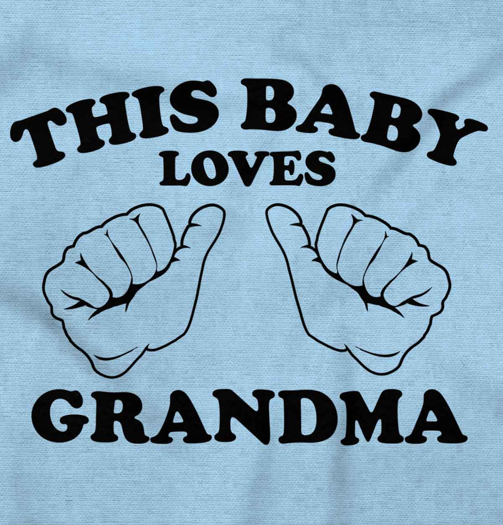 Baby Loves Grandma Infant Baby Bib-Direct To Garment Print-Brisco Baby