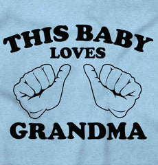 Baby Loves Grandma Infant Baby Bib-Direct To Garment Print-Brisco Baby