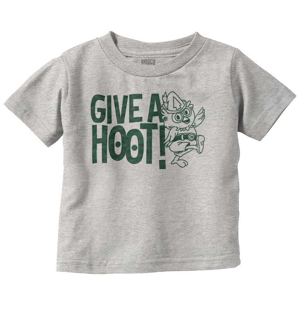 Give A Hoot Infant Toddler T Shirt-Direct To Garment Print-Brisco Baby