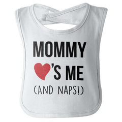 Mommy Loves Me Infant Baby Bib-Direct To Garment Print-Brisco Baby