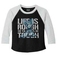 Life Is Rough Toddler Baseball-Direct To Garment Print-Brisco Baby