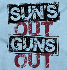 Guns Out Infant Baby Bib-Direct To Garment Print-Brisco Baby