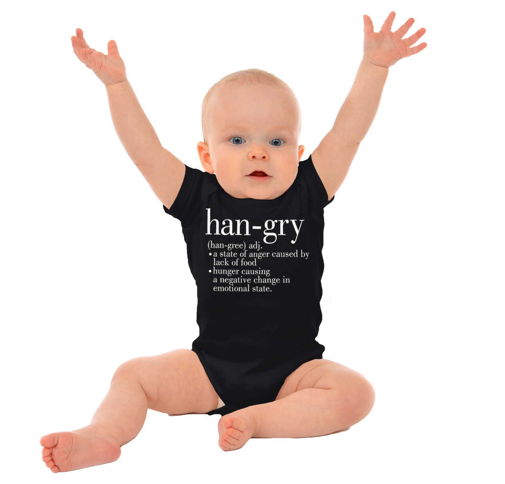 Hangry Definition Romper Bodysuit-Direct To Garment Print-Brisco Baby