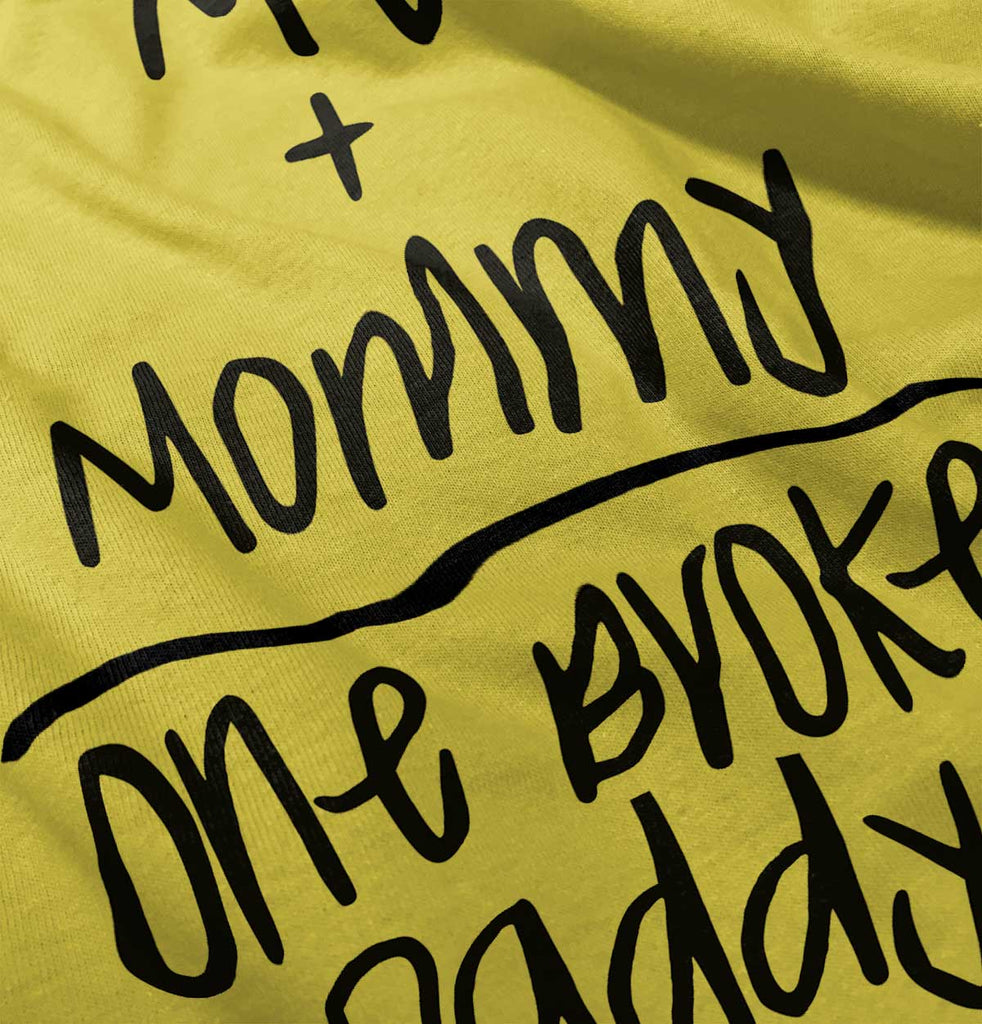 One Broke Daddy Romper Bodysuit-Direct To Garment Print-Brisco Baby