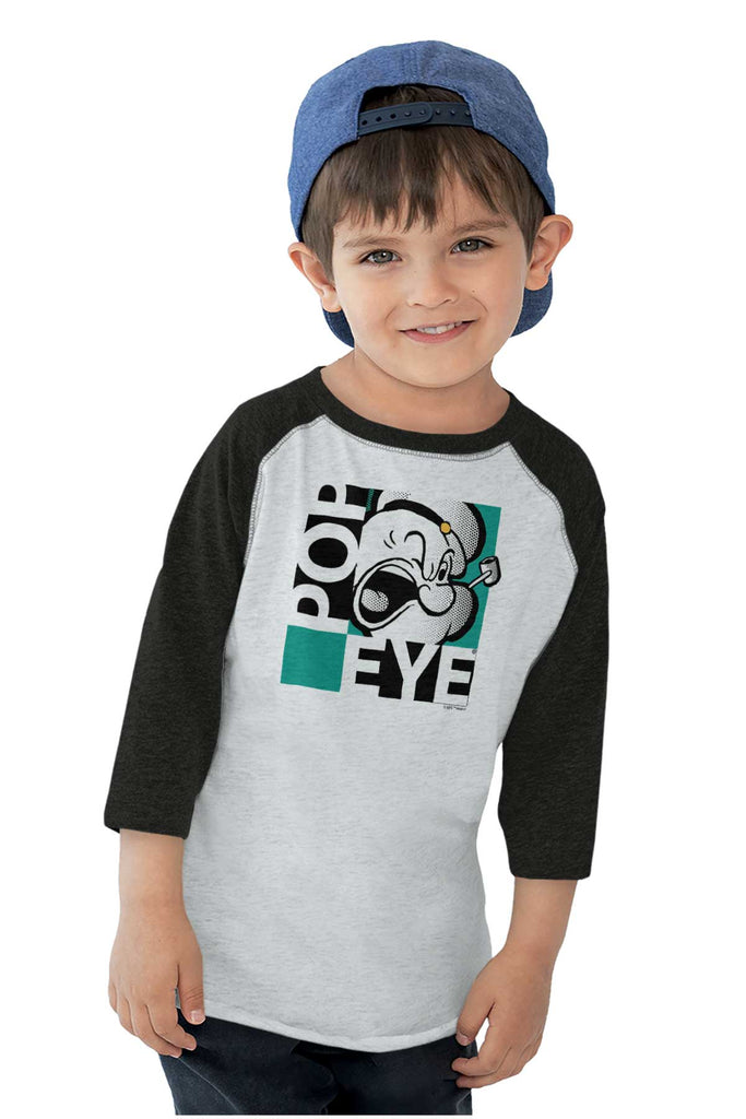 Popeye Pop Art Toddler Baseball-Direct To Garment Print-Brisco Baby