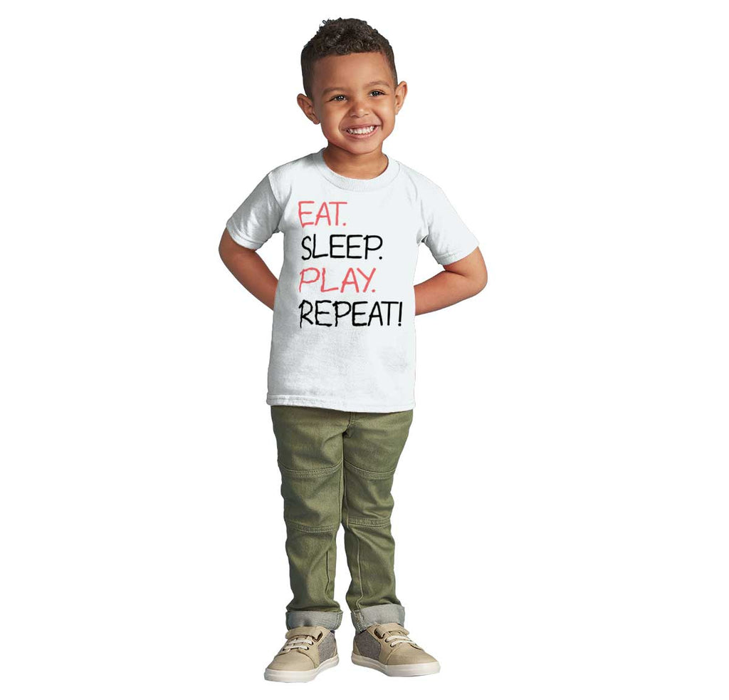 Eat Sleep Play Infant Toddler T Shirt-Direct To Garment Print-Brisco Baby