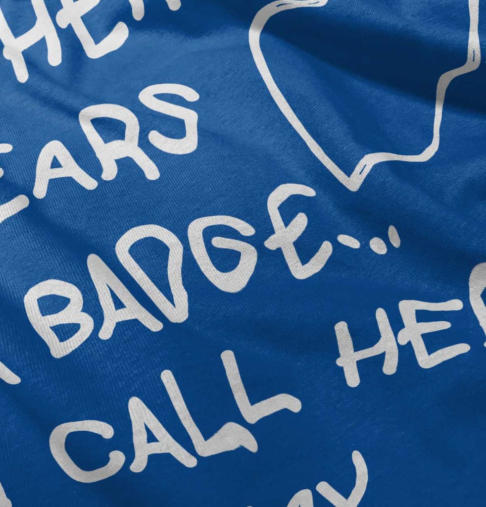 Hero Wears Badge Solid Baby Pajama Top-Direct To Garment Print-Brisco Baby